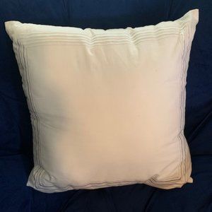 White on white stripe Accent Pillow
